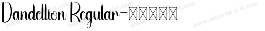Dandellion Regular字体转换